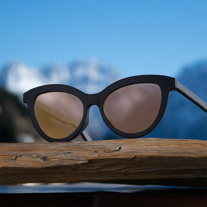 Enrosadira occhiali da sole lente rosa specchiata oro