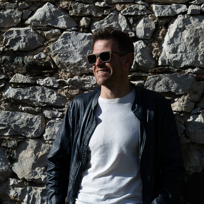 Occhiali da sole uomo bio acetato con lenti polarizzate Made in Dolomiti