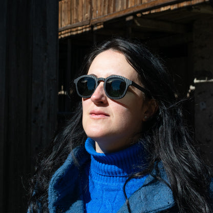 Occhiali artigianali Made in Dolomiti panto unisex donna