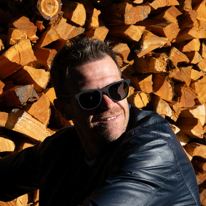 Occhiali da sole nero uomo leggeri e resistenti Essenziale